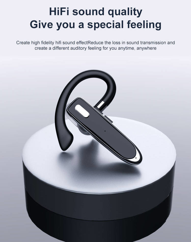 Waterproof Wireless Earhook Headphone 500 MAh Battery For Running