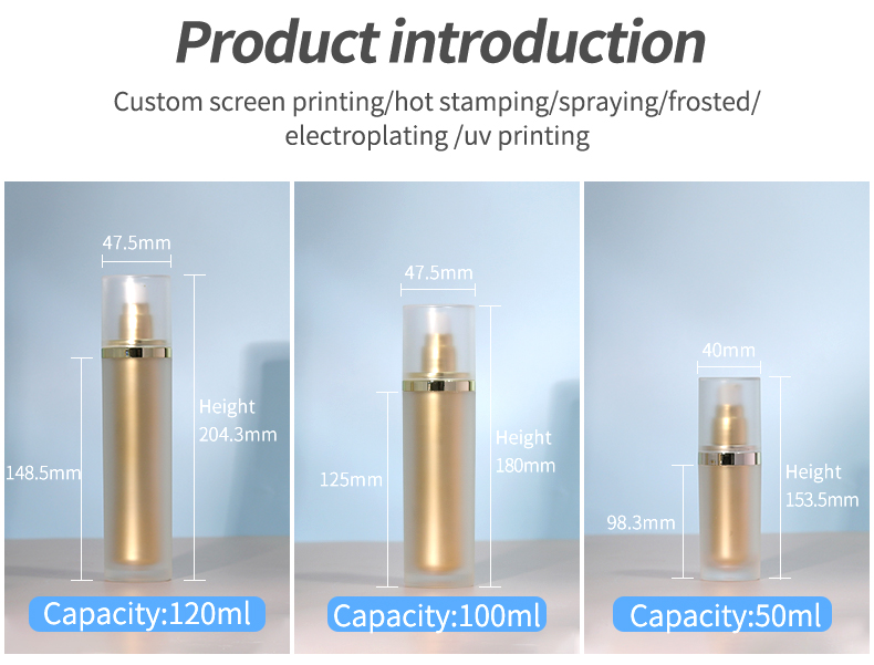 30g 50g Cosmetics Bottle Set Serum Cream Eye Cream Jar 50ml Pressing Toner Water Bottle