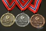 Noway Country Large Award Medals Recessed With Texture Antique Gold Silver