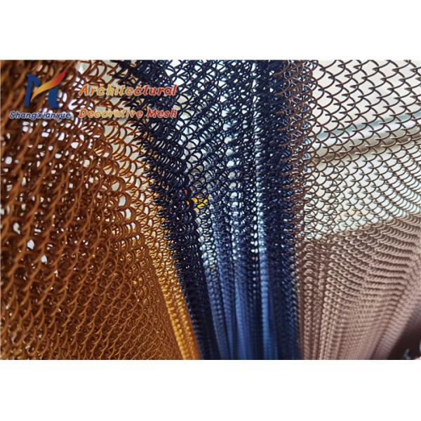 Wave Type Coil Drapery Mesh Exhibition Hall Metal Dividers Aluminium