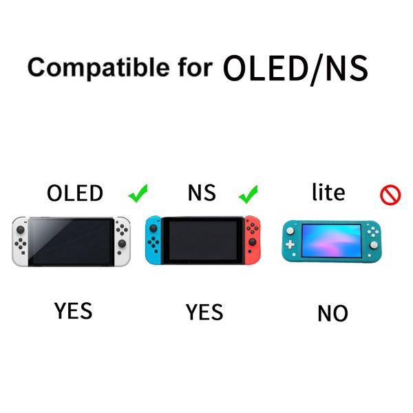 Hard PU Leather Cute Cartoon Elephant Pattern Carry Case for Nintendo Switch Oled