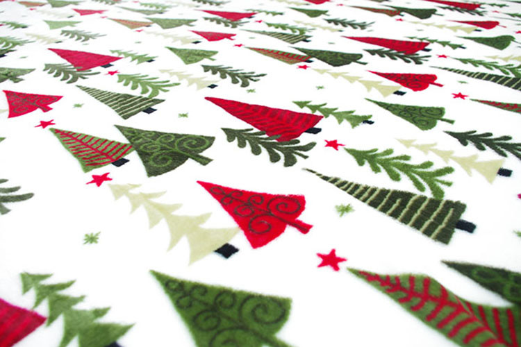 Customized Printed Flannel Receiving Blanket , Plush Throw Blanket For Baby / Adults