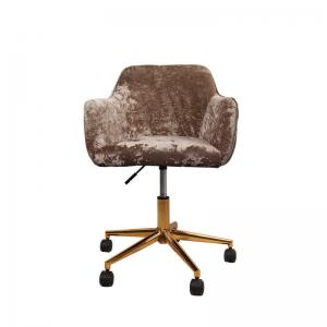 China 16.4 Pounds Home Office Desk Chair / H16.93 Grey Velvet Office Chair With Arms wholesale