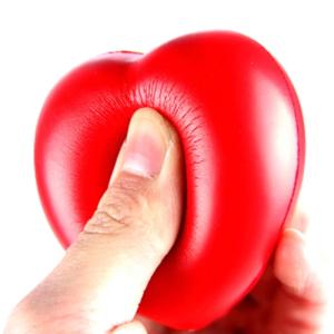 China Heart Shape Pu Foam Stress Ball Toys Pressure Relief 6.8cm Diameter wholesale
