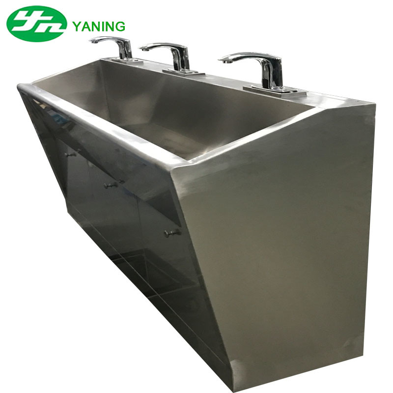 Customized 304 Stainless Steel Hand Washing Sink With Faucets