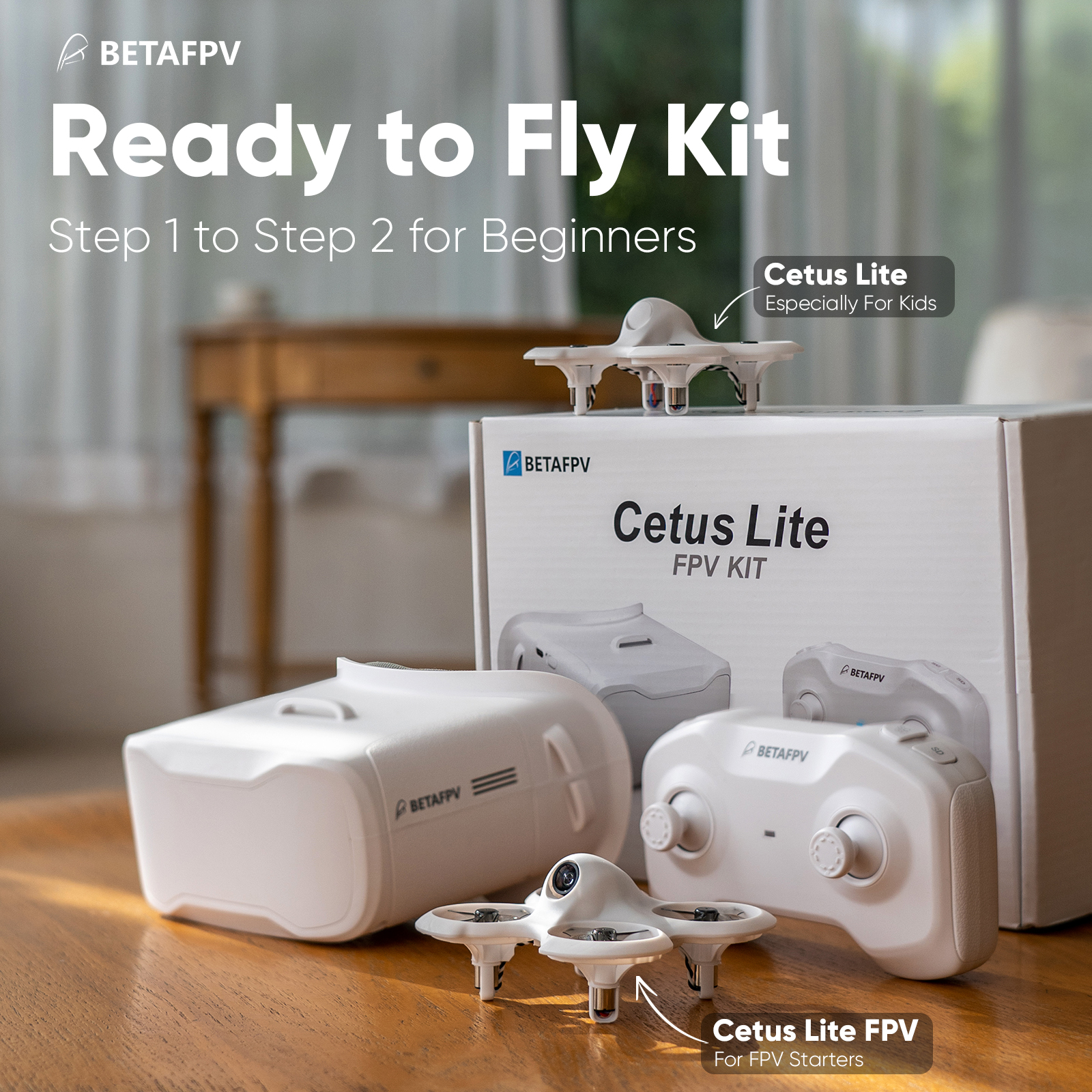 LiteRadio 3 ELRS Transmitter and VR03 Goggles for Exciting FPV Racing Experience in Betafpv Cetus X RTF FPV Kit