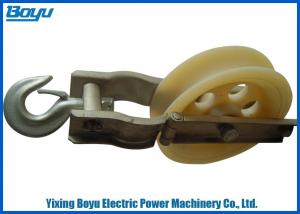 China 160x40 Single Nylon Wheel Diameter 160mm Width 40mm Stringing Blocks Steel Rope Pulleys wholesale