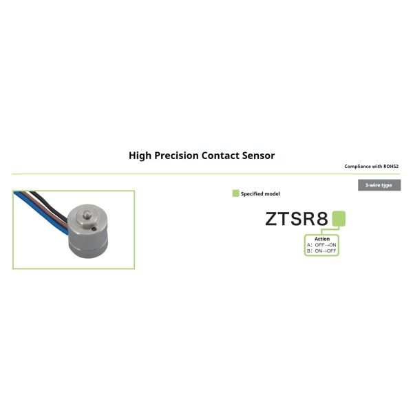 IP65 protection Class DC24V High Precision Contact Sensor ZTSR8 with Static Load 50N for CNC Machine Tool Automation Equipment