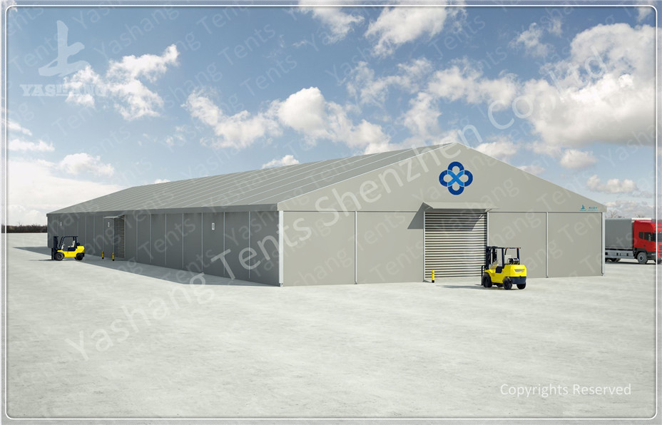 Grey Temporary Tent Structures Outdoor Storage Canopy 100km/h Wind Load