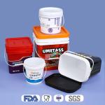 Customrized Logo 3L Transparent White Small Gallon PP Paint Bucket Food Grade