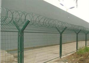 China Prison Isolation Y Post Welded Razor Wire Mesh Fencing 30×60mm wholesale