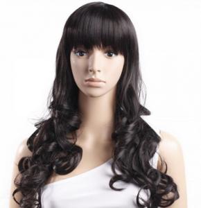 China Black Body Wave High Temperature Fiber Wig For Women Extra Long on sale