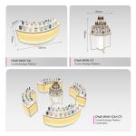 Makeup Retail Store Table White Wooden Sample Island In The Middle For Branding