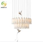 Luxury Ceramic Tulip Bird Chandelier Staircase Villa Duplex Living Room Dining