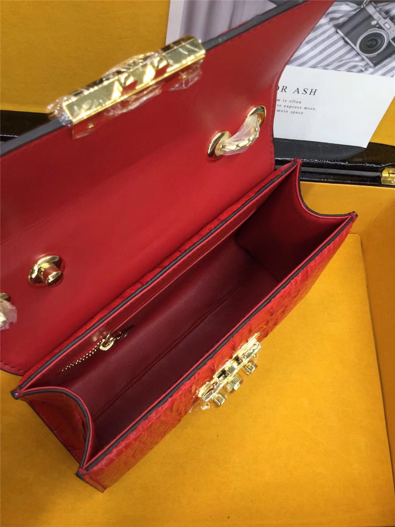 Exotic Crocodile Skin Women's Small Purse Genuine Alligator Leather Lady Flap Bag Chain Belt Female Cross Shoulder Bag