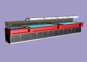China Marble Sushi Salad Bar Counter 400L with LED Light , Commercial Buffet Equipment wholesale