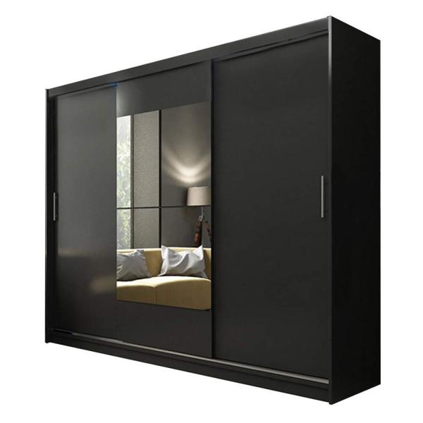 15mm MDF Large Modern Bedroom Wooden Cupboard 3 Door Sliding Wardrobe With