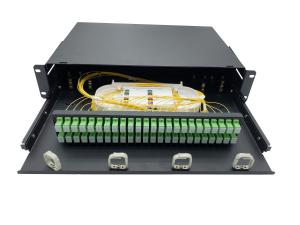 China Data Center Cabinet Rack Mount 65dB Fiber Optic Patch Panel wholesale