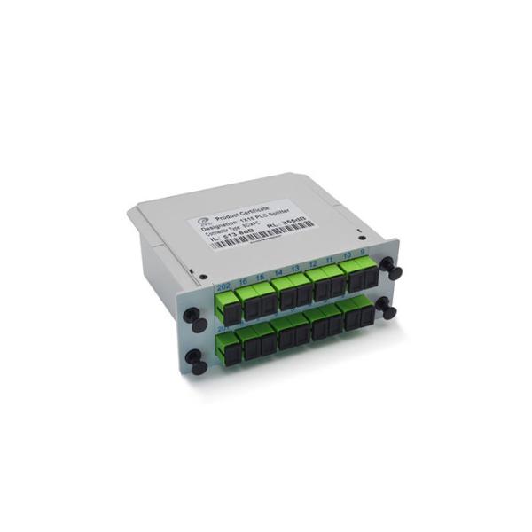 Cassette Card Inserting Fiber Optic PLC Splitter 1x16 1X32 Modular design With Low PDL