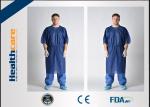 Waterproof Short Sleeve Disposable Patient Gown PP / SMS / SMMS / SMMMS Material