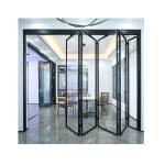 Customized Thermal Break Modern Tempered Glass Bifold Doors Waterproof Aluminum