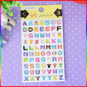 China Childrens Puffy Alphabet Stickers Lovely Bubble Design 90mm X 175mm Size wholesale