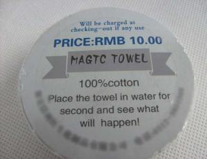 China compressed round good quality hotel towel wholesale
