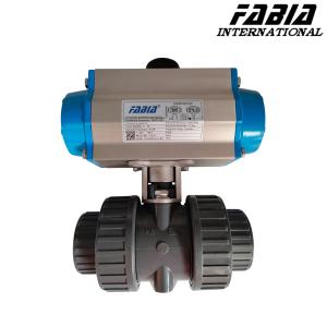 China Pneumatic Double Command Ball Valve with PVC Body wholesale