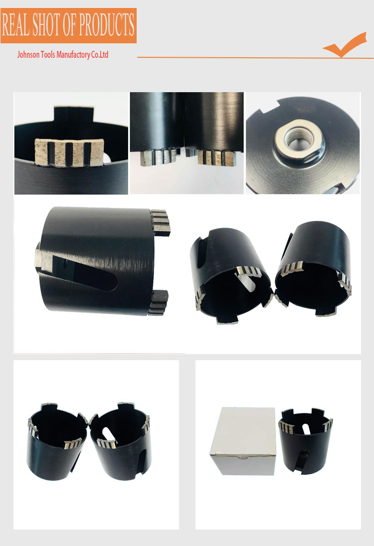 4500RPM OD82mm M16 Diamond Concrete Core Drill Bit Turbo Segments
