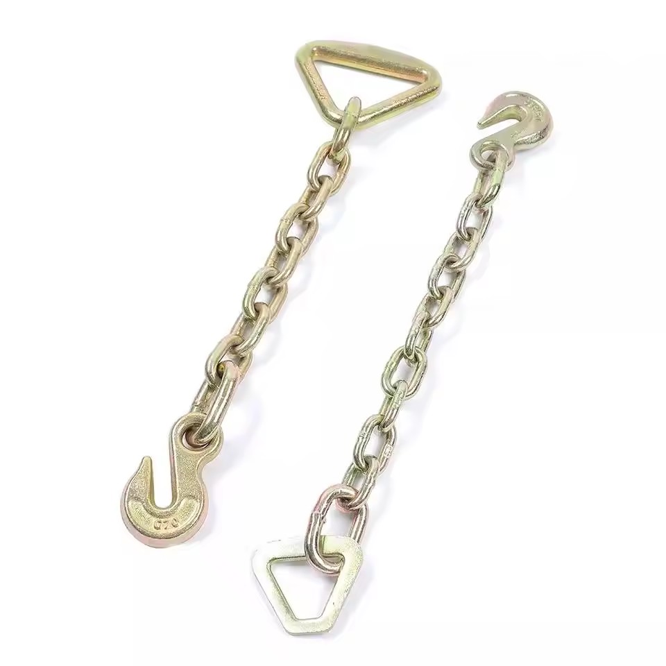 Diameter 8mm G70 Trailer Safety Chains With Clevis Grab Hooks For Cargo Control