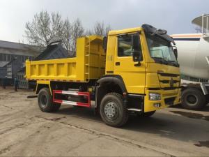 China 20 tons tipper,  6 wheels tipper truck  Howo 4x2 dump truck , 10m3 dump truck with yellow color on sale