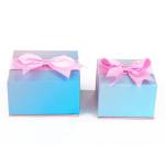 Color Shape and Logo Custom Gift Jewelry Storage Box with Ribbon Bow Gravnre
