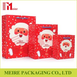 China Christmas Santa Claus Pattern Handbag Xmas Decor Wedding Candy Gift Paper Bags on sale