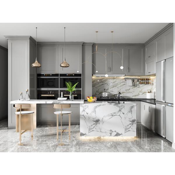Classical High Gloss Lacquer Kitchen Cabinet with Big Storage