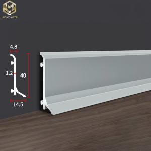 China Anodized Finish Aluminium Skirting Extrusion Profile Customized Length wholesale