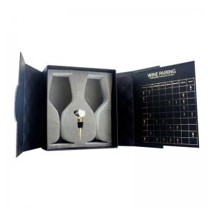 China Custom Luxury Gift Boxes For Wine Glass Bottles Pairing on sale