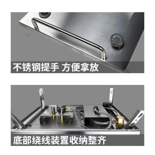 Custom Stainless Steel Outdoor BBQ Equipment 35X25X11cm Gas Stove Easily