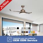 Color Changing Large Airflow Led Light Ceiling Fan Low Noise 2 Blades