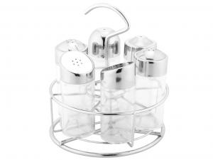 China Salt and Pepper Shakers Soy Sauce and Oil Dispensers / High Transparent Glass Condiment Pots on sale