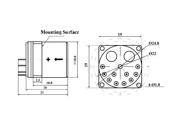 2.3 ~ 3.5mA/g Shock Resistant Accelerometer Sensor Temp -55°C～+130°C Storage