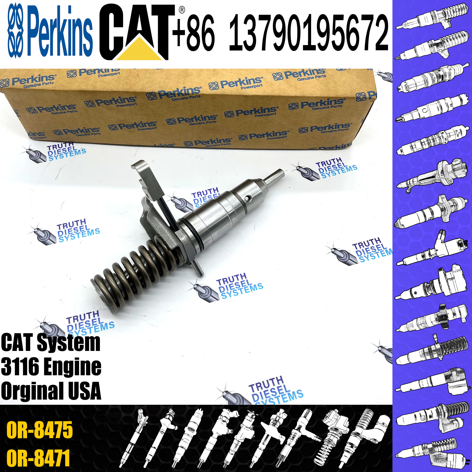Excavator Parts CAT 3114 3116 3216 Engine fuel injector fuel injector 4P-2995 6I-3669 0R-8471 0R-8475 0R-8473