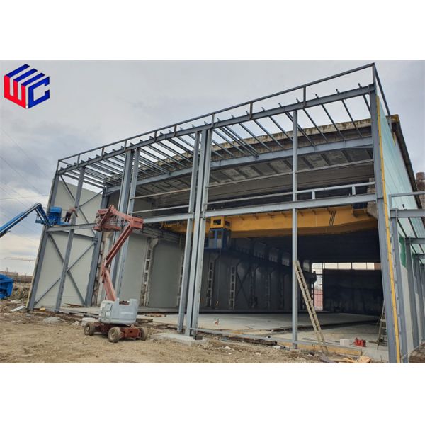 Prefab GI Steel Structure Support Construction Weather Resistant