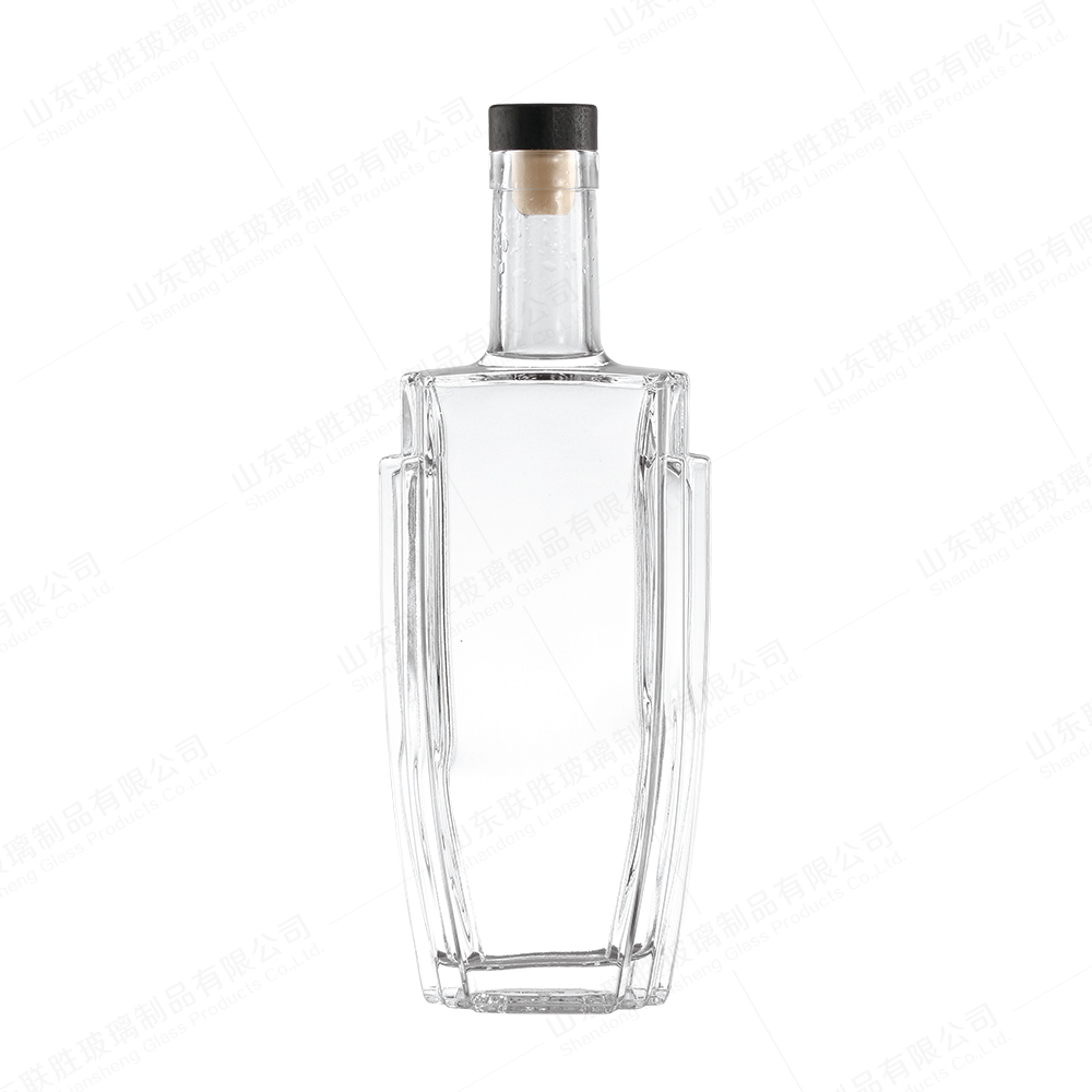 Custom Capacity Glass Bottle 200ml 500ml 700ml 750ml Frosted Flint for Whiskey Gin Rum