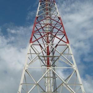 China High Resolution Triangular Radio Telecom 3 Legged Tubular Steel Tower 40M/S wholesale