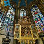 Curved Church Stained Glass, Church Glass Roof Customization