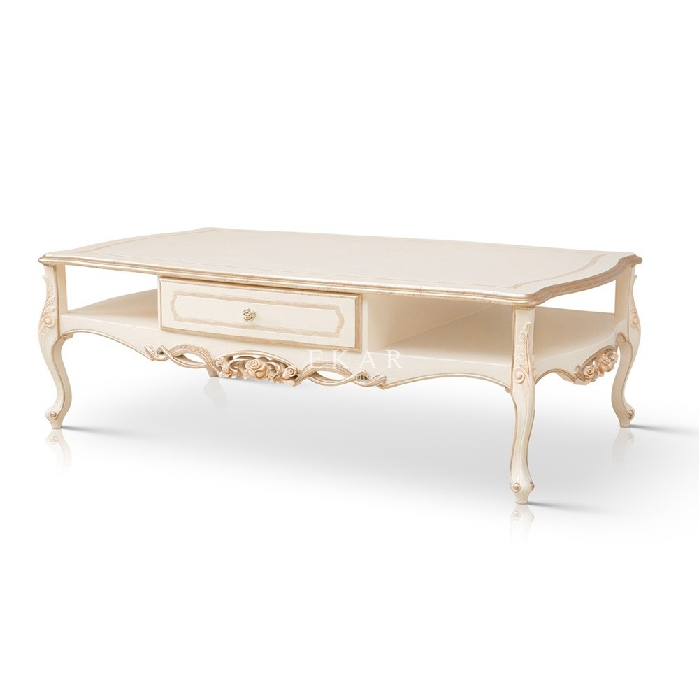Antique European Style Square Wooden Antique Coffee Table