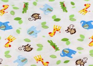 China Cartoon Printed 150gm Cotton Flannel Cloth Double Side Bushed  For Baby Bedding Sets wholesale