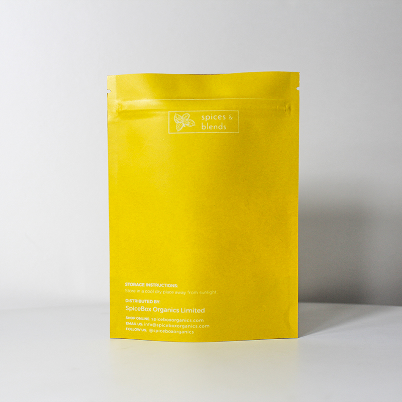 Organics Spice Kraft Paper Pouch Zipper Packaging Bag With Clear Window