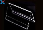 V Shape Clear Acrylic Tabletop Sign Holders , Meeting Acrylic Table Tent Holders