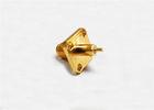 China Brass SMA RF Connector Male 4 Hole Panel Mount Flange RF Antenna Connector Adapter wholesale